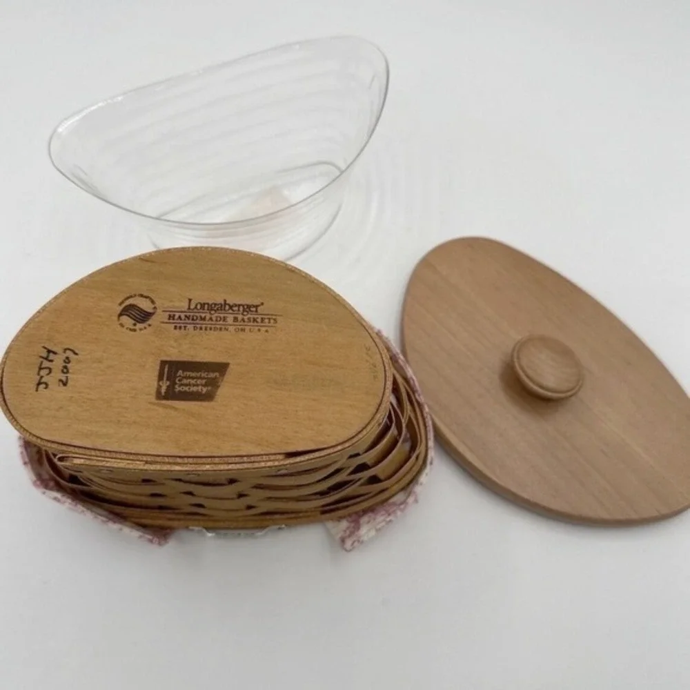 Longaberger 2007 Horizon‎ of Hope Basket Wood Lid Liner Protector Vintage 21-06